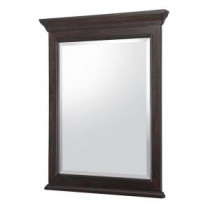 Moorpark 24 in. W x 30.5 in. H Single Wall Hung Mirror in Burnished Walnut