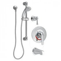 Commercial Water-Saving 36 in. Shower System with Hand Shower, Tub Spout and 2-Way Diverter in Polished Chrome