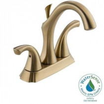 Addison 4 in. Centerset 2-Handle High-Arc Bathroom Faucet in Champagne Bronze with Metal Pop-Up