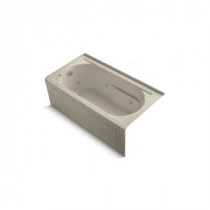 Devonshire 5 ft. Whirlpool Tub with Integral Apron and Left Drain in Sandbar