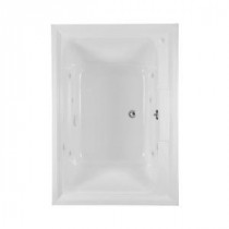 Town Square 6 ft. x 42 in. EcoSilent Whirlpool Tub with Chromatherapy and Center Drain in White