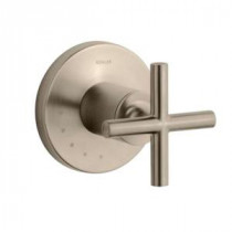 Purist 1-Handle Volume Control Valve Trim Kit with Cross Handle in Vibrant Brushed Bronze (Valve Not Included)