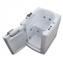 3.2 ft. Right Door Walk-In Whirlpool and Air Bath Tub in White