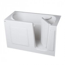 Gelcoat 4.25 ft. Walk-In Air Bath Tub with Right Hand Quick Drain and Extension Kit in White
