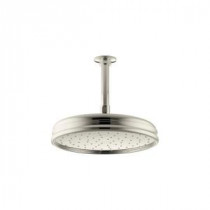 1-Spray 10 in. Traditional Round Rain Showerhead in Vibrant Polished Nickel