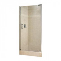 Alexa 36-1/2 in. x 67-1/4 in. Semi-Framed Pivot Shower Door in Chrome with 10 mm Clear Glass
