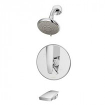 Naru 1-Handle 3-Spray Tub and Shower Faucet in Chrome