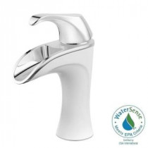Brea 4 in. Centerset Single-Handle Bathroom Faucet in Chrome and White