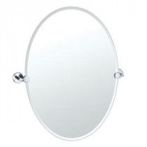 Latitude II 21.75 in. Oval Mirror in Chrome