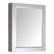Transitional 30 in. L x 24 in. W Framed Wall Medicine Cabinet in Chilled Gray