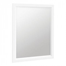 Shaila 24 in. W x 31 in. L Framed Single Mirror in White