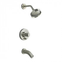Oblo Rite-Temp Bath and Shower Trim in Vibrant Brushed Nickel (Valve Not Included)