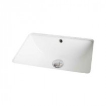 18.25-in. W x 13.5-in. D Rectangle Undermount Sink In White Color