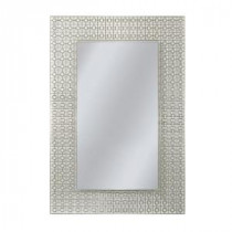 36 in. x 24 in. Etched Geometric Wall Mirror