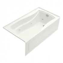 Mariposa 5.5 ft. Right-Hand Drain with Integral Apron and Heater Whirlpool Tub in White