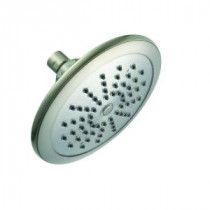 Water Powered LED Lighted 1-Spray 7 in. Fixed Shower Head in Brushed Nickel