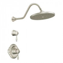 Waterhill 2-Handle 1-Spray ExactTemp Shower Only Faucet Trim Kit in Brushed Nickel (Valve Sold Separately)