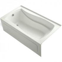 Mariposa 5.5 ft. Left Drain Soaking Tub in Dune with Basked Heated Surface