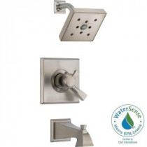 Dryden 1-Handle H2Okinetic Tub and Shower Faucet Trim Kit in Stainless (Valve Not Included)
