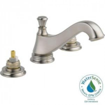 Cassidy 8 in. Widespread 2-Handle Low-Arc Bathroom Faucet in Stainless Less Handles