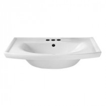 Topic Grande 6 in. Pedestal Sink Basin in White