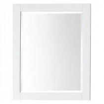 Transitional 32 in. L x 24 in. W Framed Wall Mirror in White