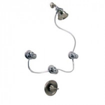 3-Jet Shower System Full Body Spa Attachment for Showerhead in Chrome