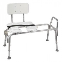 Heavy-Duty Sliding Transfer Bench with Cut-Out Seat