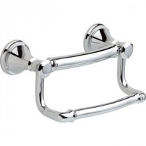 Decor Assist Traditional Double Post Toilet Paper Holder with Assist Bar in Chrome