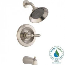 Single-Handle 1-Spray Tub and Shower Faucet in Brushed Nickel