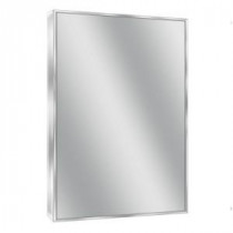 24 in. W x 30 in. H Spectrum Metal Single Framed Mirror in Bright Chrome