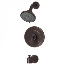 Elm 1-Handle Tub and Shower Faucet Trim in Seasoned Bronze (Valve Not Included)