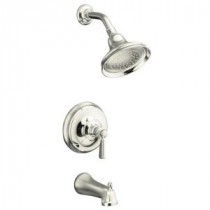 Bancroft Pressure-Balancing Bath and Shower Faucet Trim in Vibrant Polished Nickel (Valve Not Included)