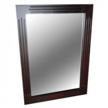 Carsen 30 in. L x 22 in. W Wall Mounted Mirror in Chocolate