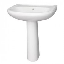 Oasis 685 Pedestal Combo Bathroom Sink in White