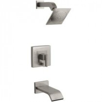 Loure 1-Handle Tub and Shower Faucet Trim Kit in Vibrant Brushed Nickel (Valve Not Included)