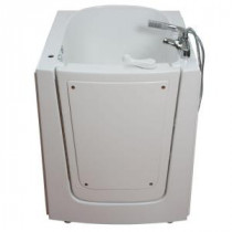 Front Entry 2.75 ft. x 38 in. Walk-In Air Massage Bathtub in White with Left Hinge Outswing Door
