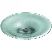 Lavinia Glass Vessel Sink in Translucent Dew