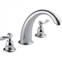Windemere 2-Handle Deck-Mount Roman Tub Faucet Trim Kit Only in Chrome (Valve Not Included)