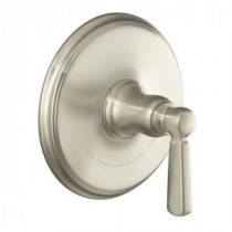 Bancroft 1-Handle Thermostatic Valve Trim Kit with Metal Lever Handle in Vibrant Brushed Nickel (Valve Not Included)