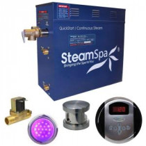 Indulgence 4.5kW QuickStart Steam Bath Generator Package with Built-In Auto Drain in Brushed Nickel
