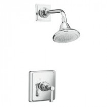 Pinstripe Pure Rite-Temp Pressure-Balancing 1-Handle Shower Faucet Trim in Polished Chrome (Valve Not Included)
