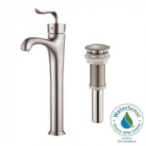 Coda Single Hole Single-Handle Bathroom Faucet with Matching Pop-Up Drain in Brushed Nickel