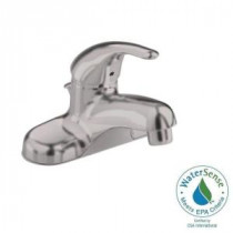 Colony Soft 4 in. Centerset Single Handle Bathroom Faucet in Satin Nickel