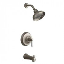 Bancroft Rite-Temp Pressure-Balance Tub/Shower Faucet Trim in Vibrant Brushed Nickel (Valve Not Included)