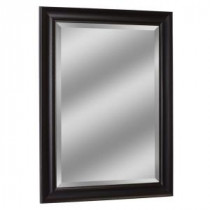 34-1/2 in. x 28-1/2 in. Framed Wall Mirror in Espresso