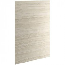 Choreograph 0.3125 in. x 60 in. x 96 in. 1-Piece Shower Wall Panel in Veincut Biscuit for 96 in. Showers