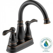 Porter 4 in. Centerset 2-Handle High-Arc Bathroom Faucet in Oil Rubbed Bronze