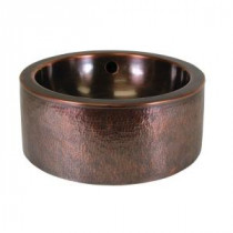Vessel Sink with Apron in Antique Copper