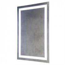 Malisa 36 in. L x 24 in. W LED Lighted Wall Mirror by Civis USA with 1.5 in. Lighted Frosted Border